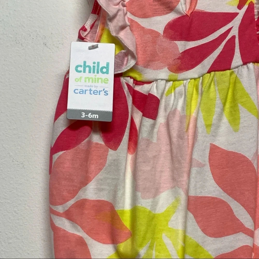 Carter's Child of Mine Baby Girl's Floral Romper One Piece NEW NWT